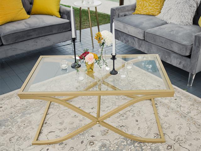 Rental store for RECTANGLE GLASS TOP COFFEE TABLE in Mishawaka IN