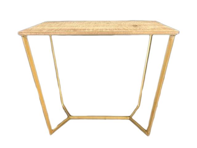 Rental store for RECTANGLE GOLD WOOD ACCENT TABLE in Mishawaka IN