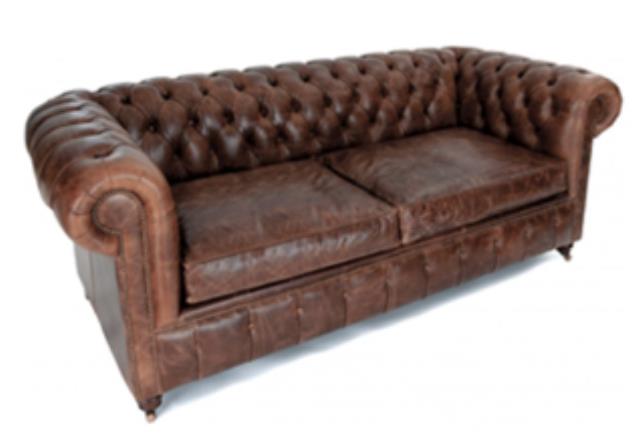 Rental store for TUFTED BROWN LEATHER SOFA in Mishawaka IN