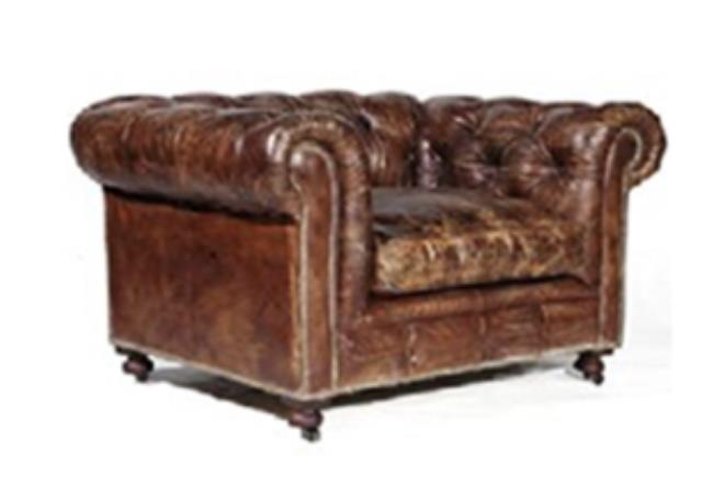 Rental store for TUFTED BROWN LEATHER CHAIR in Mishawaka IN