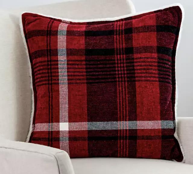 Rental store for RED PLAID PILLOW W  FUR in Mishawaka IN