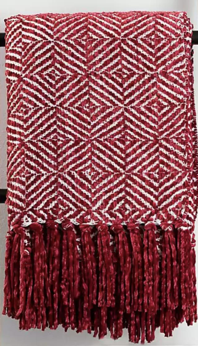 Rental store for RED DIAMOND THROW W  TASSELS in Mishawaka IN