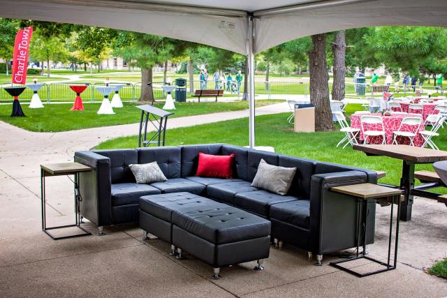 Rental store for BLACK LEATHER MODULAR LOUNGE FURNITURE in Mishawaka IN